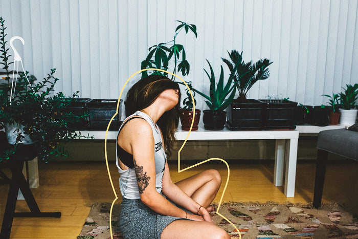 Woman meditating to relax 