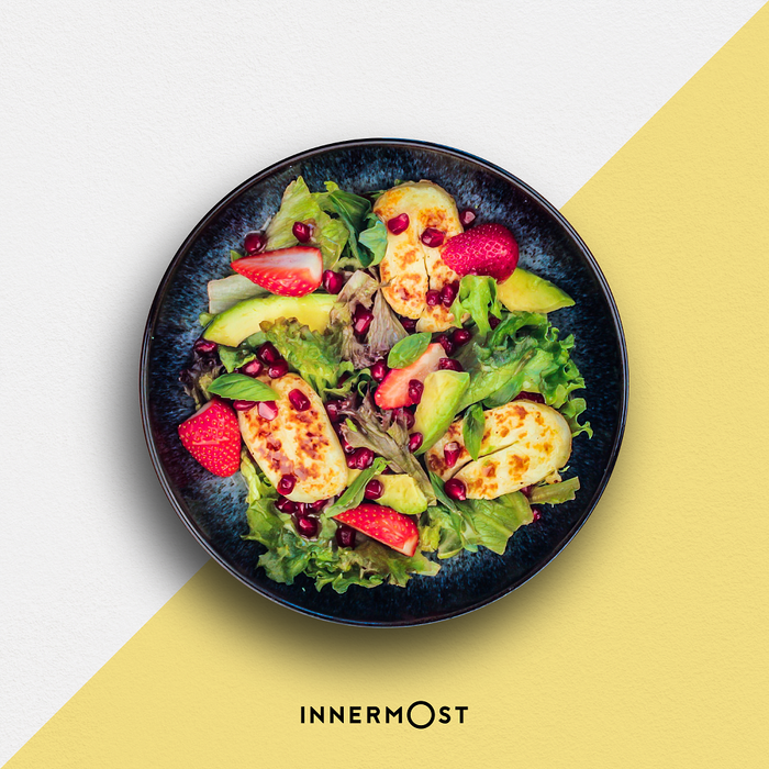 Innermost Avocado, Strawberry and Halloumi Salad