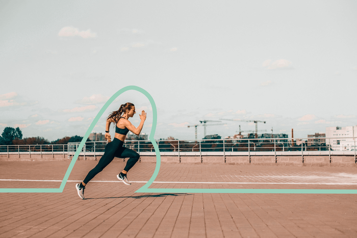 Woman doing cardio running 