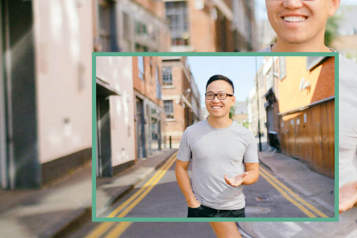 Wellness brand CEO Jack Tang laughing 