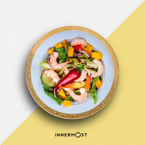 Rainbow Chilli, Prawn + Coriander Salad