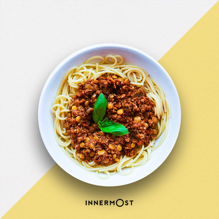 Vegan Mushroom + Lentil Bolognese