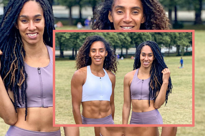 Olympian's Ashleigh Nelson and athlete Kerry Dixon posing for Innermost