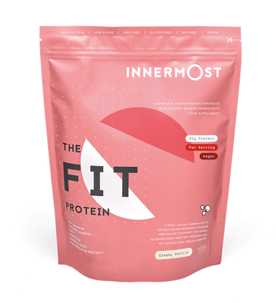 The front of The Fit Protein packaging.